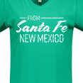 thumbnail image 4 of Inktastic From Santa Fe New Mexico in White Distressed Text Women's V-Neck T-Shirt, 4 of 5