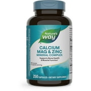 Nature's Way Calcium Magnesium & Zinc Mineral Complex Capsules, Unisex, 250ct