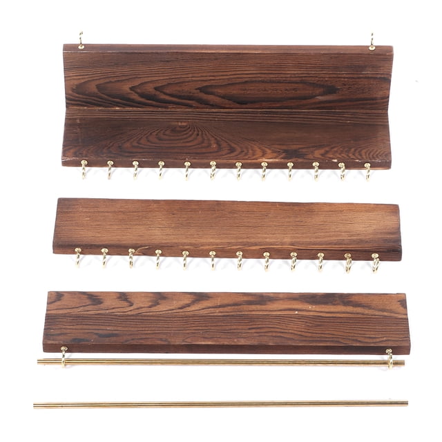 3 unids/set estante de almacenamiento montado en la pared para el hogar joyería collar pulsera gancho colgante estante
