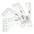 thumbnail image 4 of Sewing Ruler, Clear Printed Scale Portable Reusable T Shirt Ruler 4PCS  for Adult Youth Toddler Infant Garment for Heat Press /sublimation /screen Printing, 4 of 7