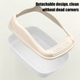 thumbnail image 4 of Cat Litter Box, Beige, Semi-Enclosed Open Toilet, Deodorant Feces Tray, Splash Proof, Pet Supplies TeashCHAT, 4 of 6