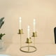 thumbnail image 4 of Portavelas de Metal, Diseño en Espiral, Pieza Central, Candil Decorativo de Hierro con Acabado Dorado, 14 x 14 x 14 cm, para Decoración de Mesa, Bodas, Cenas y Ambiente Hogareño, 4 of 6