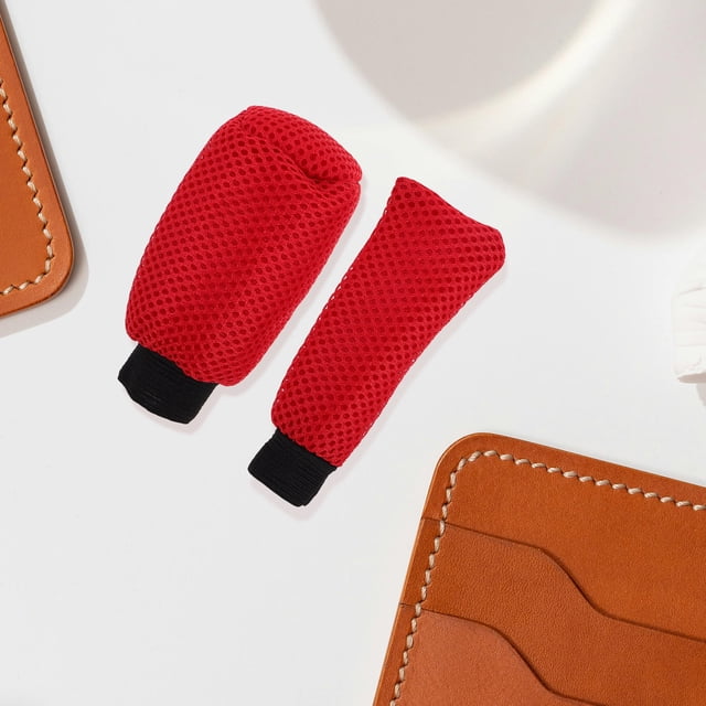 Raindrops 3Jgo Protector Antideslizante Para Pomo Y De Mano Rojo Con Cómodo Y Elegante