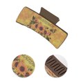 thumbnail image 3 of 1 Pc Clip de Pelo de Girasol de Moda para Mujeres 3.94"x1.97"x1.77" Amarillo Marrón Oscuro, 3 of 3