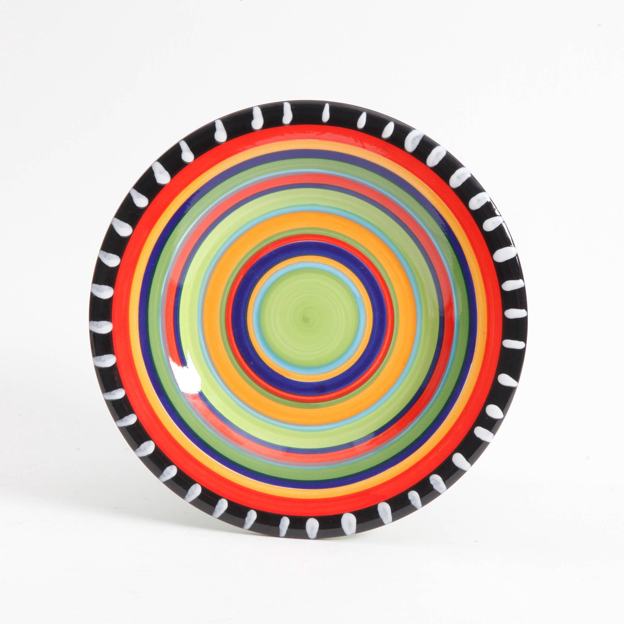 Gibson Elite 16 Piece Multi Color Glaze Dinnerware Set with Plates, Bowls & Mugs
