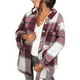 thumbnail image 2 of Camisa con botones, abrigo informal con estampado a cuadros, camisa a cuadros de manga larga para mujer, camisas de abrigo a cuadros de moda para mujer, calidad profesional, 2 of 6