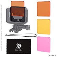 Diving Filter Kit for GoPro Hero 6 and Hero 5 Black 3 Filters 1x Red 1x Magenta 1x Yellow Not for use with (Best Red Filter For Gopro Hero 5)