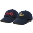 thumbnail image 4 of DALIX Naughty n Nice Christmas Hat Set Womens Matching Embroidered Cap in Navy Blue, 4 of 7