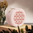 thumbnail image 6 of Yiaed Fresh Red Tomato Print Travel Jewelry Case Bridesmaid Gift Boxes Jewelry Travel Organizer Small Round Jewelry Box Mini Storage-Pink, 6 of 7