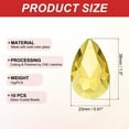 thumbnail image 2 of Uxcell K9 Crystal Teardrop Pendants Oval Beads, 10 Pack 38mm Chandelier Prisms Parts Hanging Beads DIY Lamp for Arts Crafts Decoration, Golden, 2 of 6