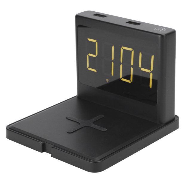 Carga inalámbrica móvil, para reloj Qi, reloj inalámbrico, cargador inalámbrico, reloj despertador, carga inalámbrica, valor inmejorable