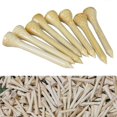 thumbnail image 3 of 100pcs Bamboo Tee Golf Balls Holder,golf Ball Tee Ball Pin Nail Kick 54mm, 3 of 5
