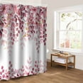 thumbnail image 5 of Pink Eucalyptus Bathroom Curtain 78 Inch Shower Curtain with Hooks, Gold Branches Vintage Flower Plant Waterproof Polyester Bath Curtain Washable Bathtub Curtain 72''x 78'', 5 of 6