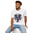 thumbnail image 6 of Elephant T Shirt Unisex Softstyle Tee 100 Percent Ring Spun Cotton Graphic Animal Design, 6 of 70