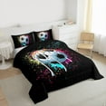 thumbnail image 3 of Feelyou Splatter Football Twin Comforter Sets, Cute Cartoon Bedding Set, 2 Pieces, 3 of 8