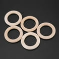 thumbnail image 1 of 50 unids anillos de madera natural círculo inacabado redondos de madera natural diy artesanía de madera colgante conectores fabricación de joyas Khall Tendencias, 1 of 6