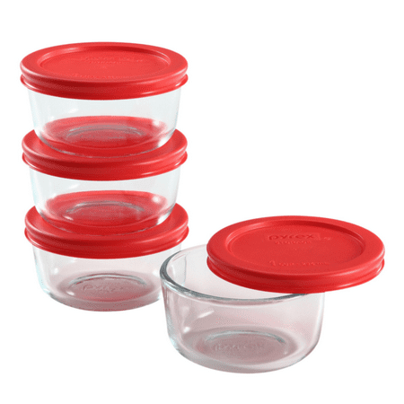 Pyrex Simply Storage 1 Cup Storage Dish Value Pack, 4