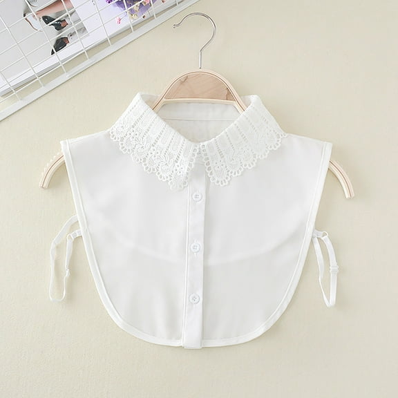 Women's Fashion Versatile Lace Detachable Shirt Collar Half Turtleneck Womens Highly Tops N Apparel Colla Shirt Colla Shirt Layering Necklace Shirt Shirt Go under Sweater Colla Piece Women Colla Shirt