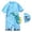 Light Blue, variant on KKBOTIVE Boys Cartoon Hooded Swimsuit Sun Protective Swimwear for Children Beach Pool Activities ( Sky Blue Size: 8-9Years )