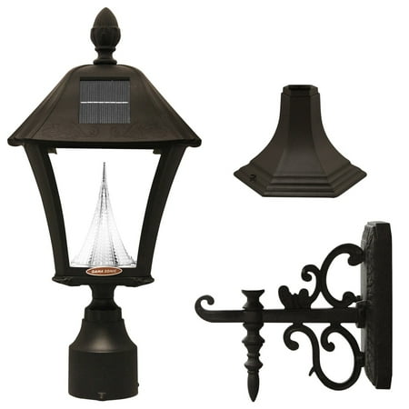 UPC: 0853153005558 | Baytown Solar Light – Wall/Pier/3  Fitter Mount – Black