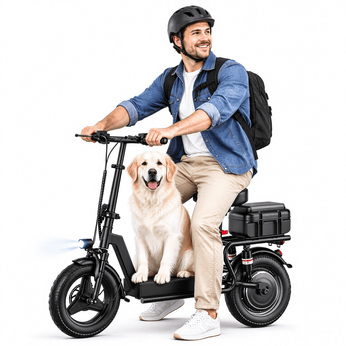 MIHOVER 19MPH Foldable 550W Electric Scooter with Seat for Adult