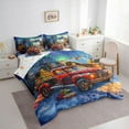 thumbnail image 3 of Manfei Red Farm Truck Twin Bedding Sets 7pcs, Merry Christmas Bedding Comforter Set for Kids Boys Girls, Cute Gingerbread House Sheet Sets, Breathable Home Decor, 3 of 8