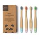 thumbnail image 1 of Cepillos de dientes de bambú orgánicos para bebés Wild & Stone | Paquete de 4 | Cerdas suaves | Mango 100% compostable | Sin BPA | Cepillos de dientes veganos para bebés (multicolor), 1 of 5