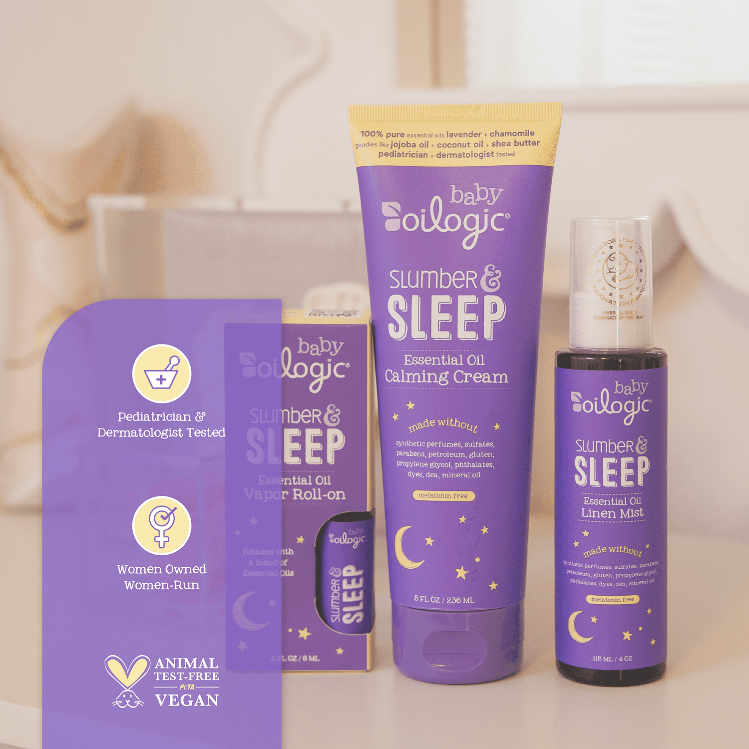 Oilogic Slumber & Sleep Calming Cream with Lavender & Chamomile, 8 fl oz