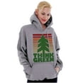 thumbnail image 3 of Earth Day Think Green Nature Lovers Unisex Plus Fleece Graphic Hoodie Brisco Brands 2X, 3 of 5