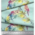 thumbnail image 2 of Soimoi Green Cotton Duck Fabric Bulbul Bird Print Fabric by the Yard 44 Inch Wide, 2 of 3