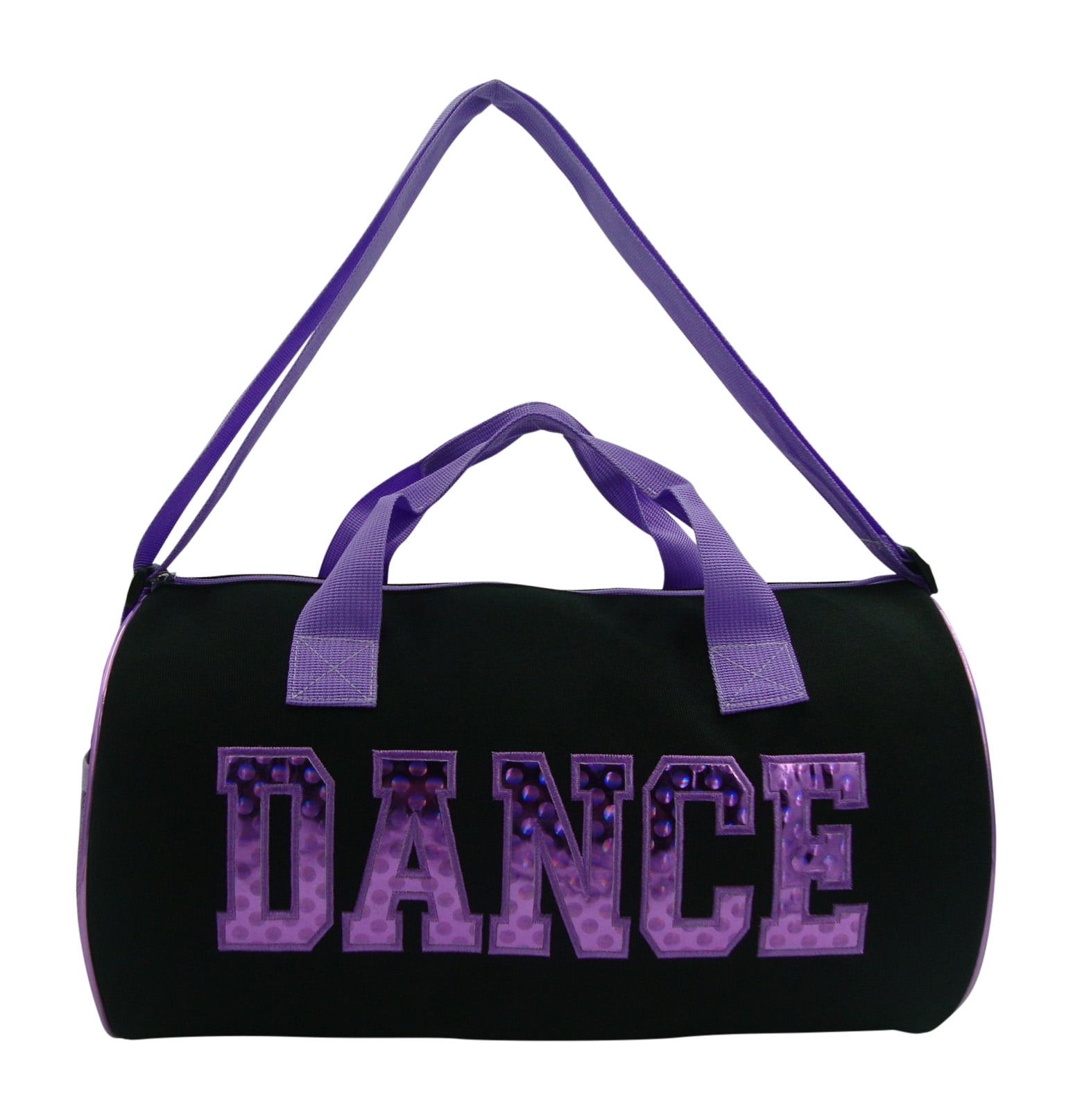 Dance Duffel Bag With Multicolored Dance Print (Purple)
