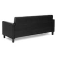 thumbnail image 5 of Furinno Brive Contemporary Tufted 3-Seater Sofa, Plain Black Leather, 5 of 6