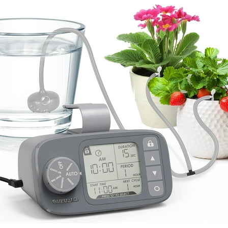 Indoor Automatic Plant Waterer, Self Watering System for 15 Potted Plants, Auto Drip Irrigation Kit Programmable Water Timer