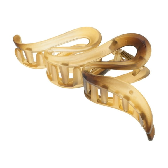 Unique Bargains 1 Pc Fashion Snake-shaped Hair Clips for Home Amber