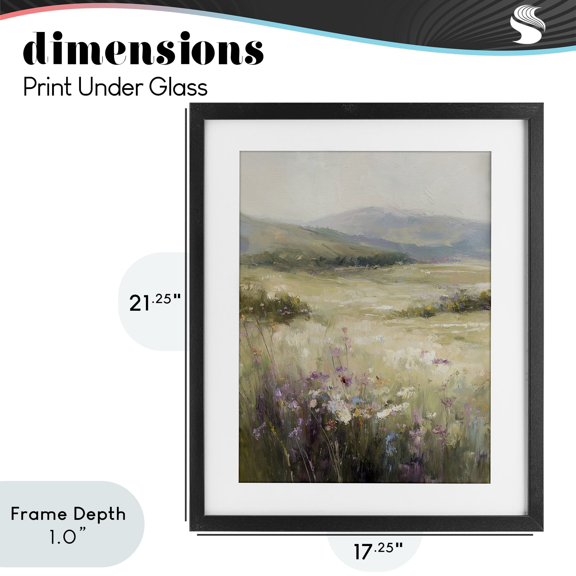 Stupell Industries Fields Of Serenity Black Framed Print Under Glass, design by Svetlana Aleynikova
