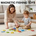 thumbnail image 2 of Wooden 4-in-1 Fishing Game Stacking Blocks Lacing Beads Pattern Shape Matching, 2 of 8