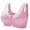 Pink, variant on Women's Front Zipper Wireless Bra Vest Gathering Support, Post Surgery Sports Sleep Lingerie, Easy Closure Wide Strap Comfort Underwear No Underwire
