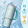 thumbnail image 4 of Holiday Snowman 30oz Christmas Mug with Straw, Stainless Steel Insulated Coffee Cup with Handle, Winter Gift Travel Water Bottle for Adults, 4 of 5