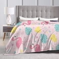 thumbnail image 6 of Flamingo Blanket Cute Flamingo Gifts for Women Girls Throw Blanket Pink Tropical Fleece Fuzzy Soft Flannel Plush Warm Bedding Stuff for Kids Adults 80x60, 6 of 6