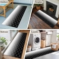 thumbnail image 5 of 2'x6' Rug Runners for Hallways Kitchen, Black Ombre Non Slip Entryway Beside Floor Carpet Runner, Modern Geometric Abstract Rhombus Striped Washable Laundry Room Bedroom Throw Rugs Mat for Family Pet, 5 of 8