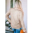 thumbnail image 3 of Women's Apricot Sequin Collared Bust Pocket Buttoned Shirt, 3 of 5