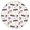 White Cow Moo, variant on Pink Cow Heart Pattern Round Fitted Tablecloth with Elastic Edge,Dining Table Cover Waterproof,Outdoor Round Tablecloth for Camping,Dining,Indoor and Outdoor