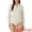 Beige, variant on Leotard Shirt Collared Button Down Long Sleeves Bodysuit S Red