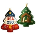 thumbnail image 5 of Dserfhy Handmade Felt Christmas Tree Ornament Us 250th Anniversary Felt Ornament Embroidery Xmas Tree Decoration, 5 of 8