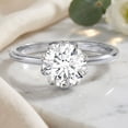 thumbnail image 3 of Rosec Jewels IGI Certified Lab Grown Diamond Solitaire Engagement Ring 3 Carat - E-VS1 Quality - With Jewelry Box, 925 Sterling Silver, US 4.00, 3 of 8
