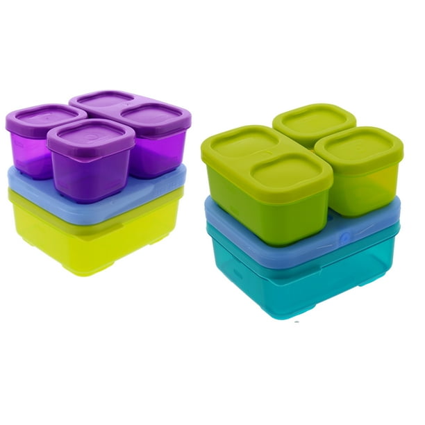 RUBBERMAID Lunch Blox, BPAFree Plastic Container, Sandwich Kit colors may vary
