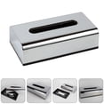 thumbnail image 4 of Facial Tissues Box Silver Plating Paper Container Vanity Tissue Organizer, 4 of 9