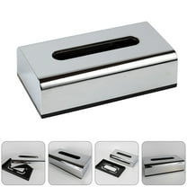 FENGGUIQU Plated Rectangular Tissue Box Holder Paper Container Decorative Storage for Home Use