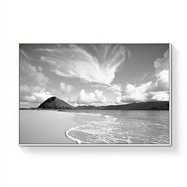 wall26 Floating Framed Canvas Wall Art for Living Room, Bedroom Black and  White Water Canvas Prints for Home Decoration Ready to Hang - 24x36 inches