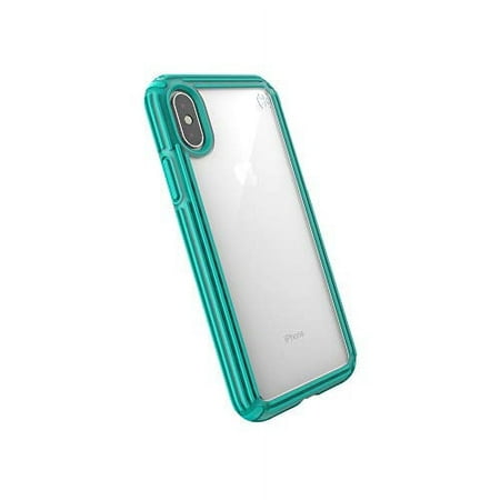 Speck Presidio V-Grip Case for Apple iPhone X/Xs - Caribbean Blue/Clear